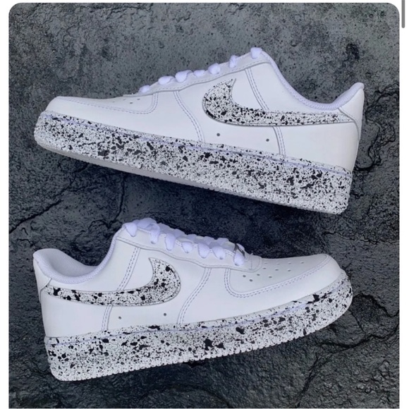 Nike Other - 🆕 Nike Air Force 1 Custom White and Black Speckled Sneakers
